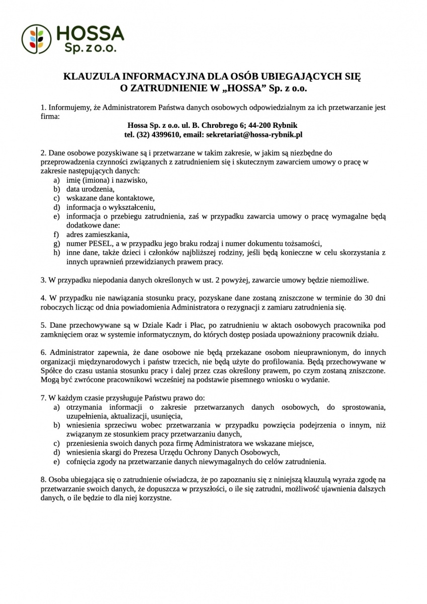 Zdjęcie w galerii na portalu naszwodzislaw.com: „Hossa” Sp. z o.o. ogłasza nabór na stanowisko główna księgowa/księgowy wiadomości z regionu