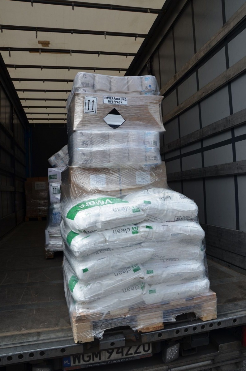 Zdjęcie w galerii na portalu naszwodzislaw.com: Do powiatu dotarł transport pomocy z Recklinghausen dla obywateli Ukrainy wiadomości z regionu