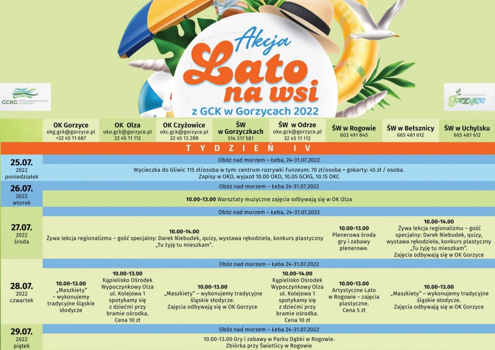 Zdjęcie w galerii na portalu naszwodzislaw.com: Wakacyjna oferta GCK Gorzyce wiadomości z regionu