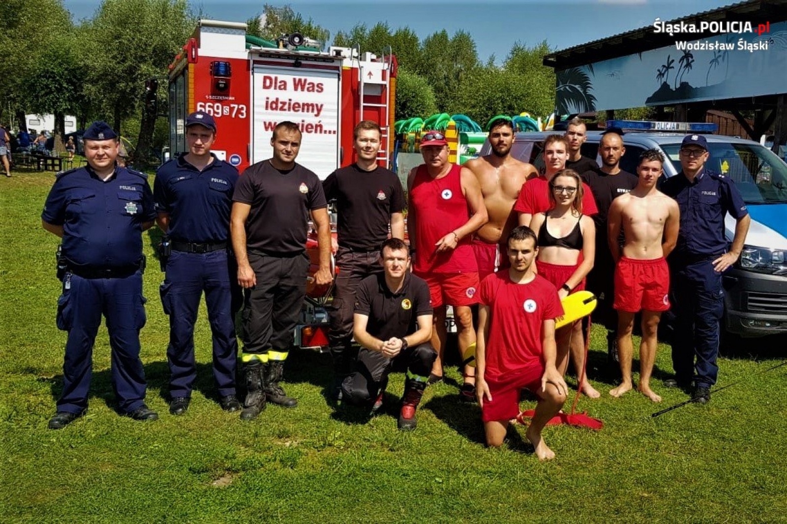 Zdjęcie w galerii na portalu naszwodzislaw.com: Wspólna akcja policji, strażaków i WOPR na ośrodku w Olzie wiadomości z regionu