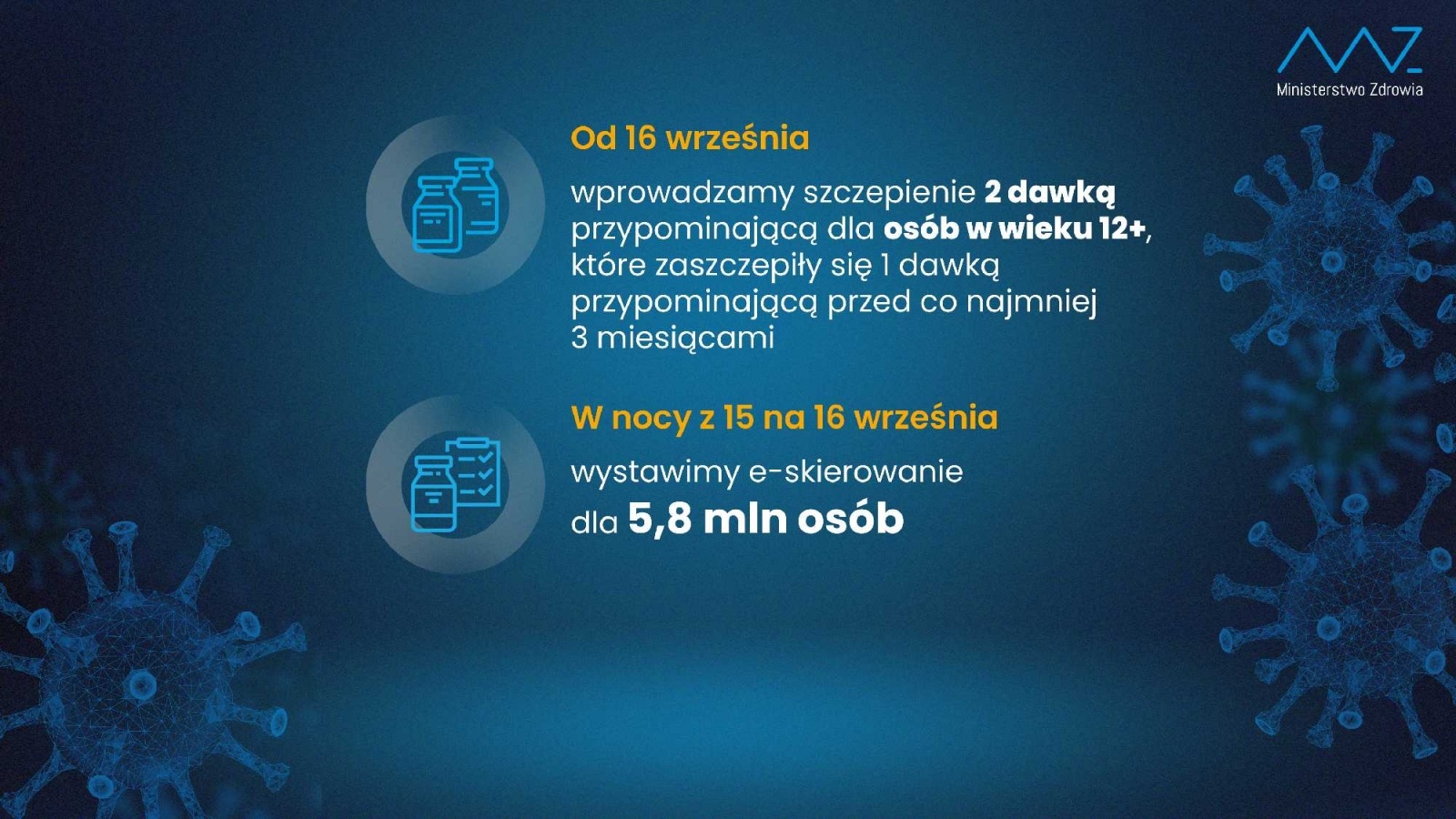 Zdjęcie w galerii na portalu naszwodzislaw.com: Od 16 września czwarta dawka dla wszystkich osób 12+ wiadomości z regionu