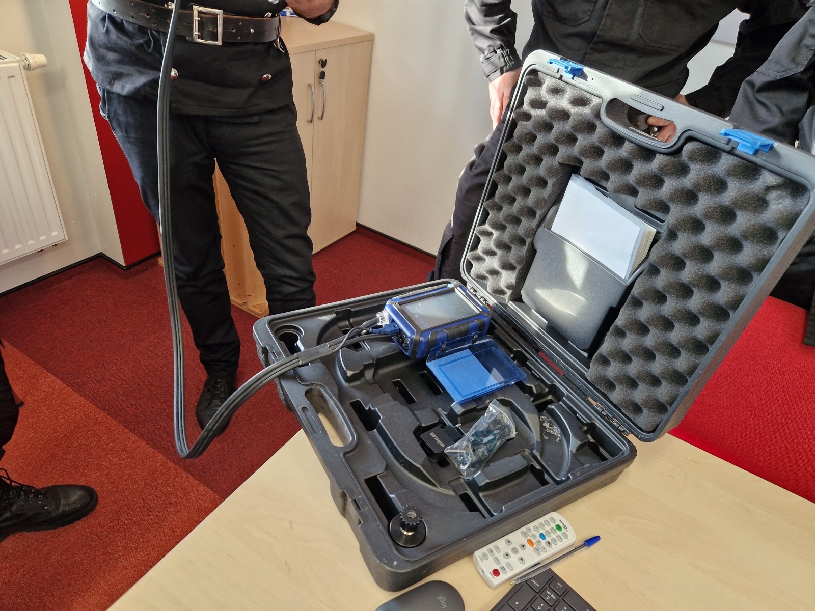 Zdjęcie w galerii na portalu naszwodzislaw.com: Spotkanie strażaków z mistrzem kominiarskim wiadomości z regionu