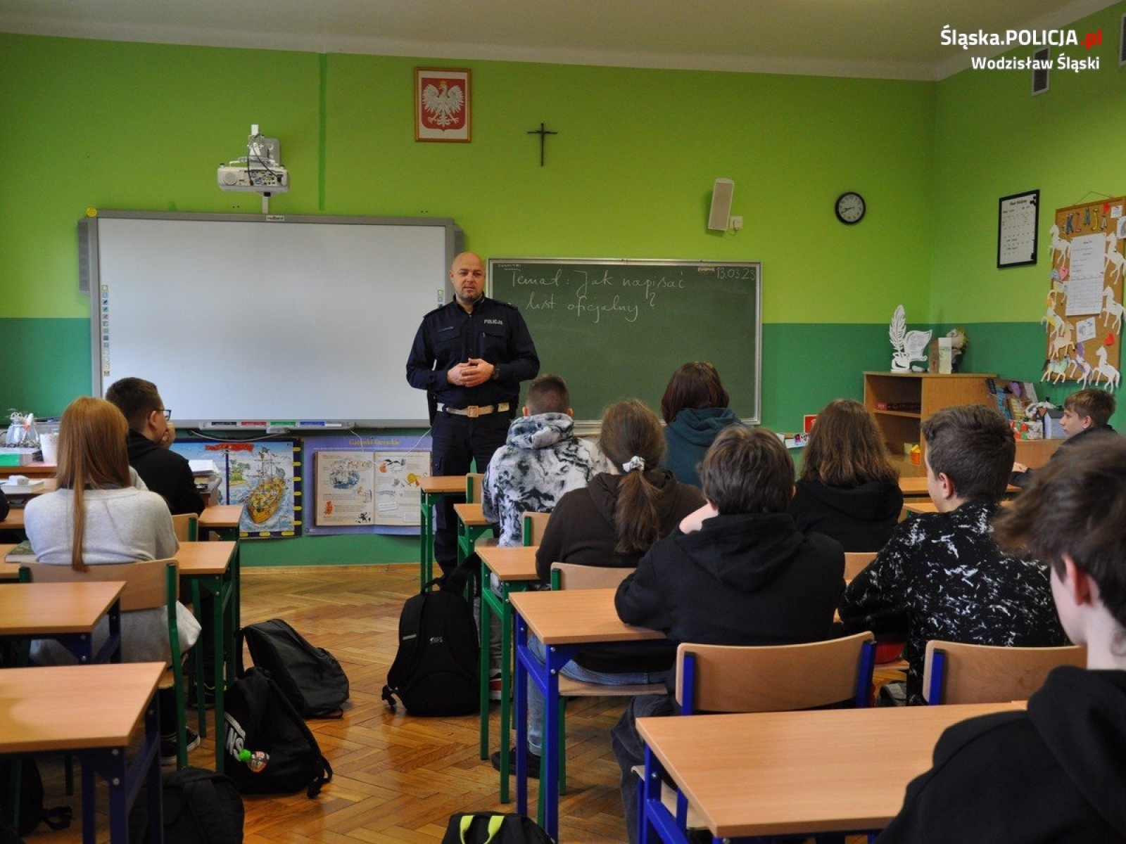 Zdjęcie w galerii na portalu naszwodzislaw.com: Spotkania z młodzieżą w ramach kampanii Na drodze Patrz i Słuchaj wiadomości z regionu