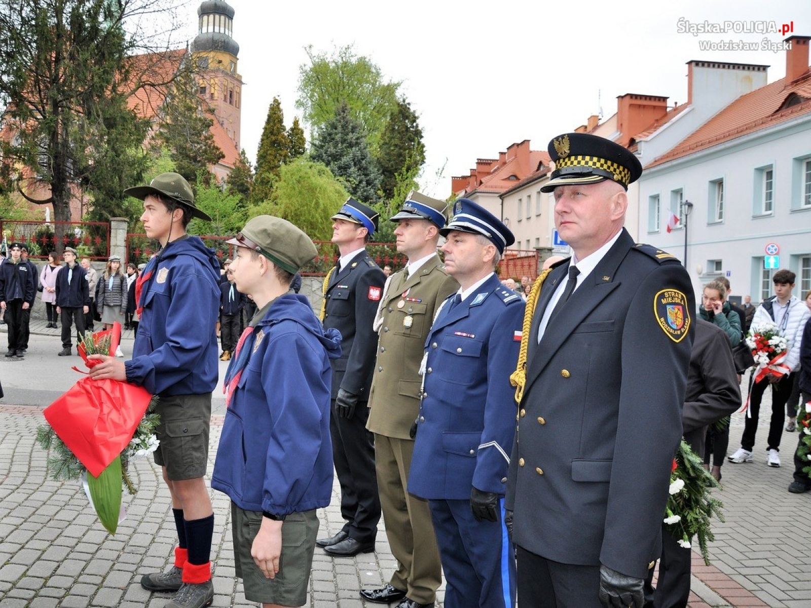 Zdjęcie w galerii na portalu naszwodzislaw.com: Uroczystości Trzeciego Maja w Wodzisławiu Śląskim wiadomości z regionu