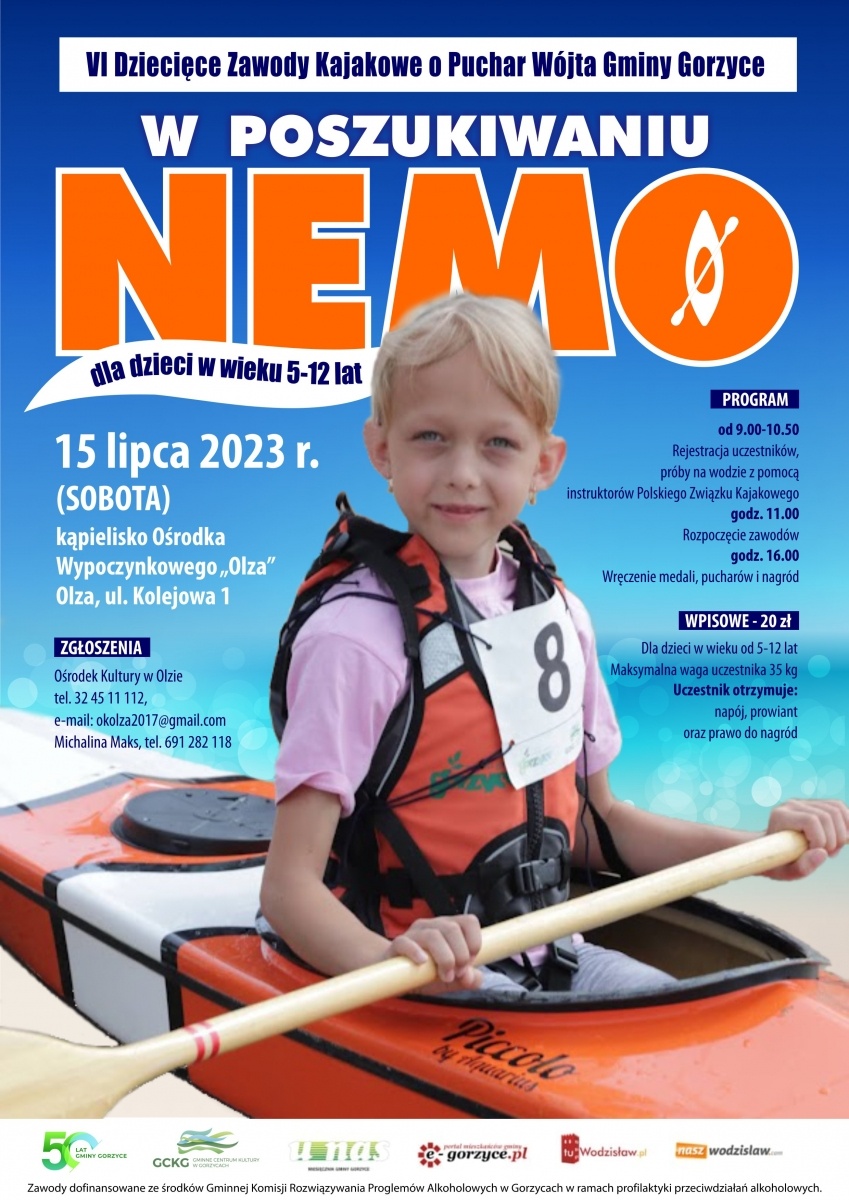 Zdjęcie w galerii na portalu naszwodzislaw.com: NEMO - dziecięce zawody kajakowe o puchar wójta Gorzyc wiadomości z regionu