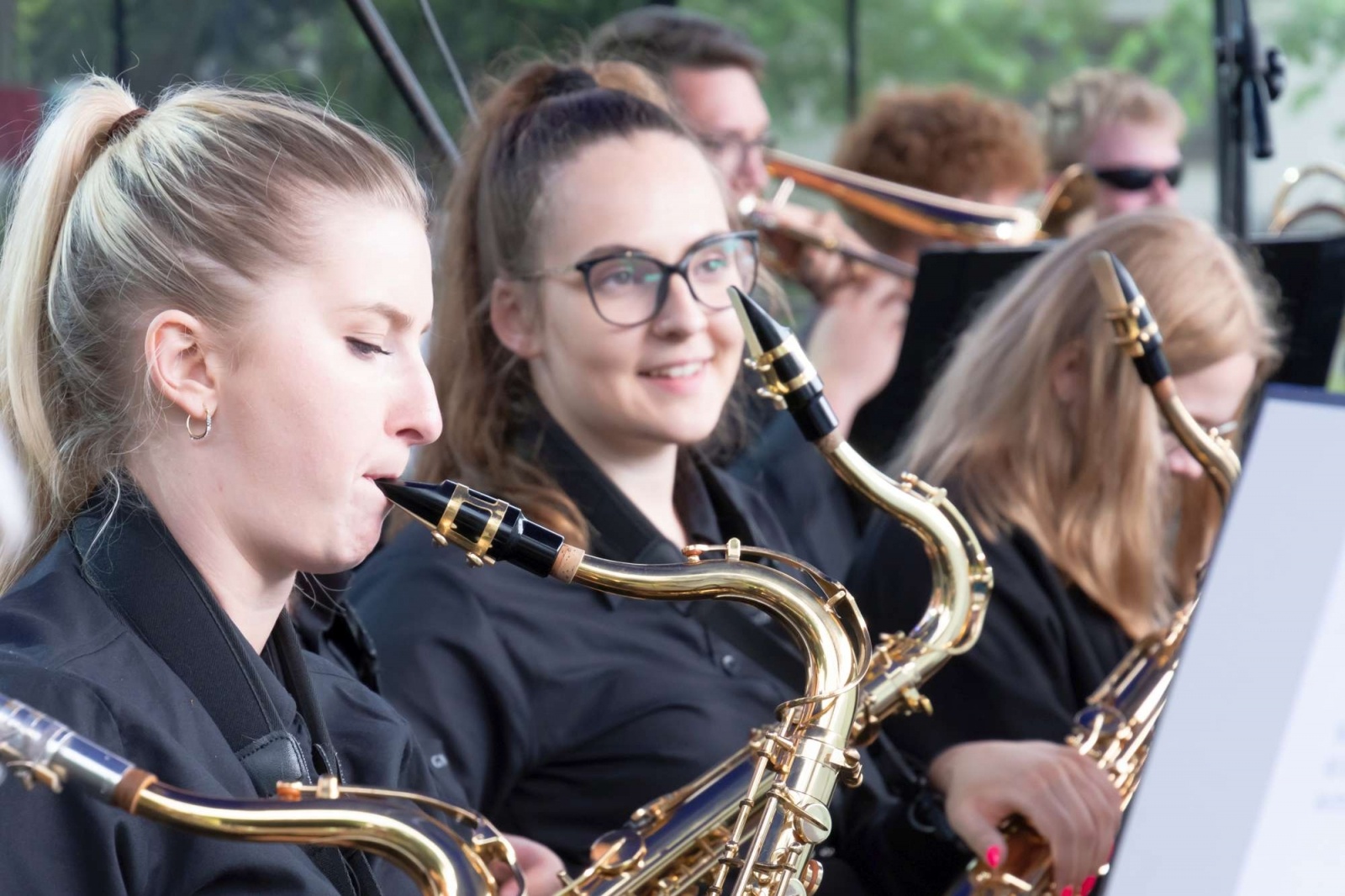 Zdjęcie w galerii na portalu naszwodzislaw.com: Jest w orkiestrach dętych siła. Orkiestra z Gołkowic na podium w Tworkowie wiadomości z regionu
