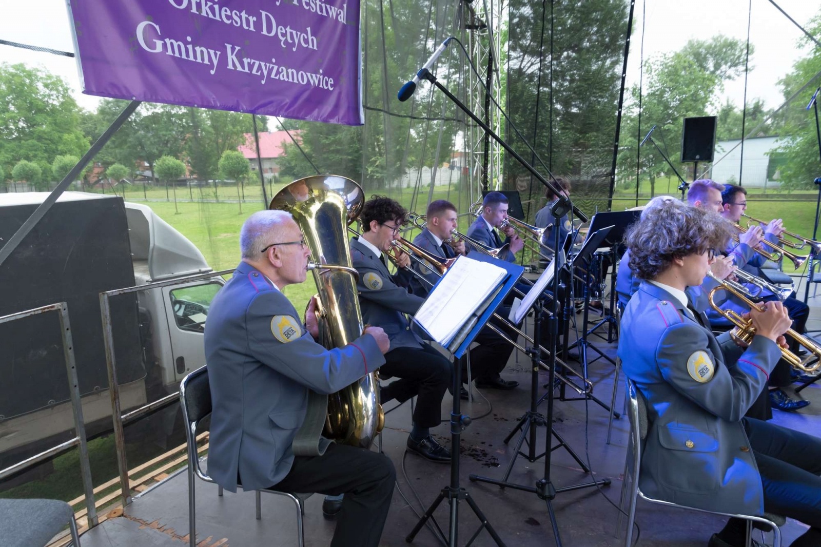 Zdjęcie w galerii na portalu naszwodzislaw.com: Jest w orkiestrach dętych siła. Orkiestra z Gołkowic na podium w Tworkowie wiadomości z regionu