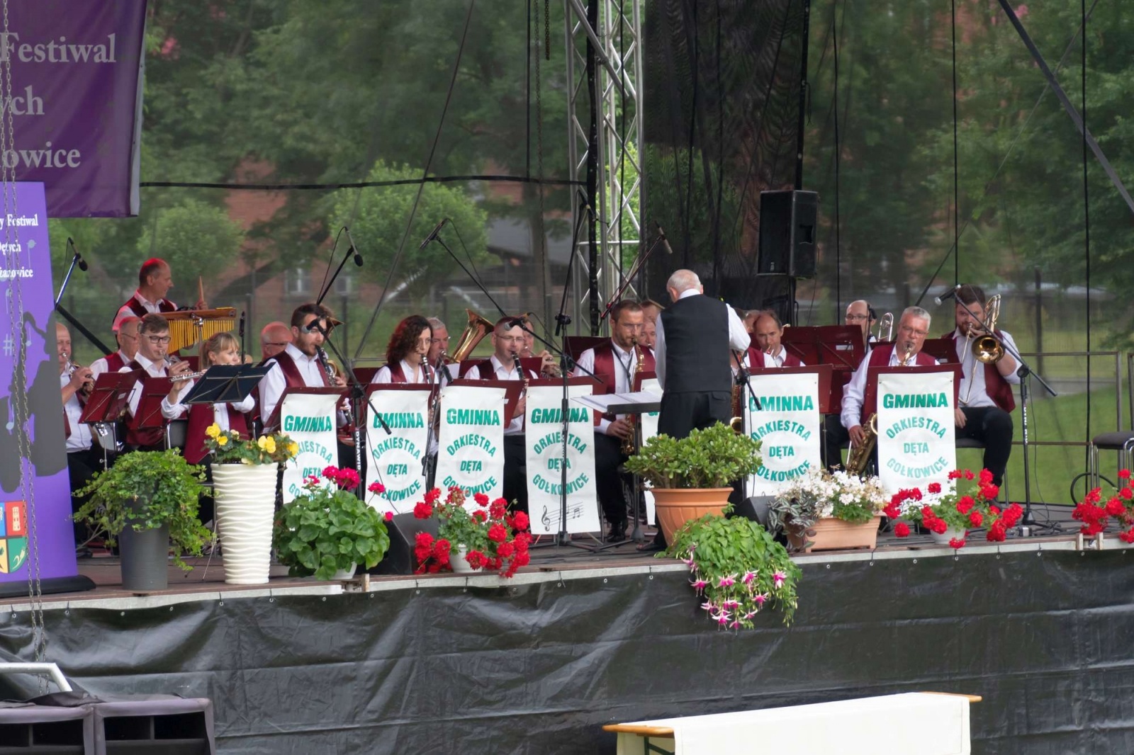 Zdjęcie w galerii na portalu naszwodzislaw.com: Jest w orkiestrach dętych siła. Orkiestra z Gołkowic na podium w Tworkowie wiadomości z regionu