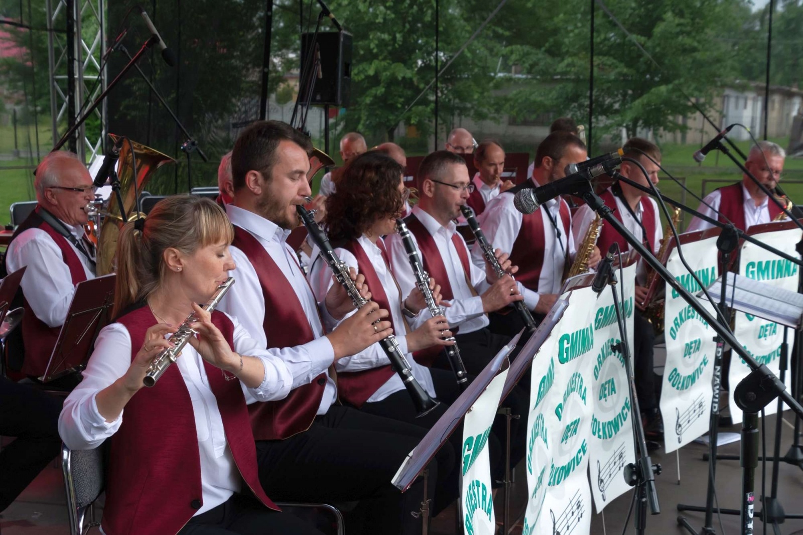 Zdjęcie w galerii na portalu naszwodzislaw.com: Jest w orkiestrach dętych siła. Orkiestra z Gołkowic na podium w Tworkowie wiadomości z regionu