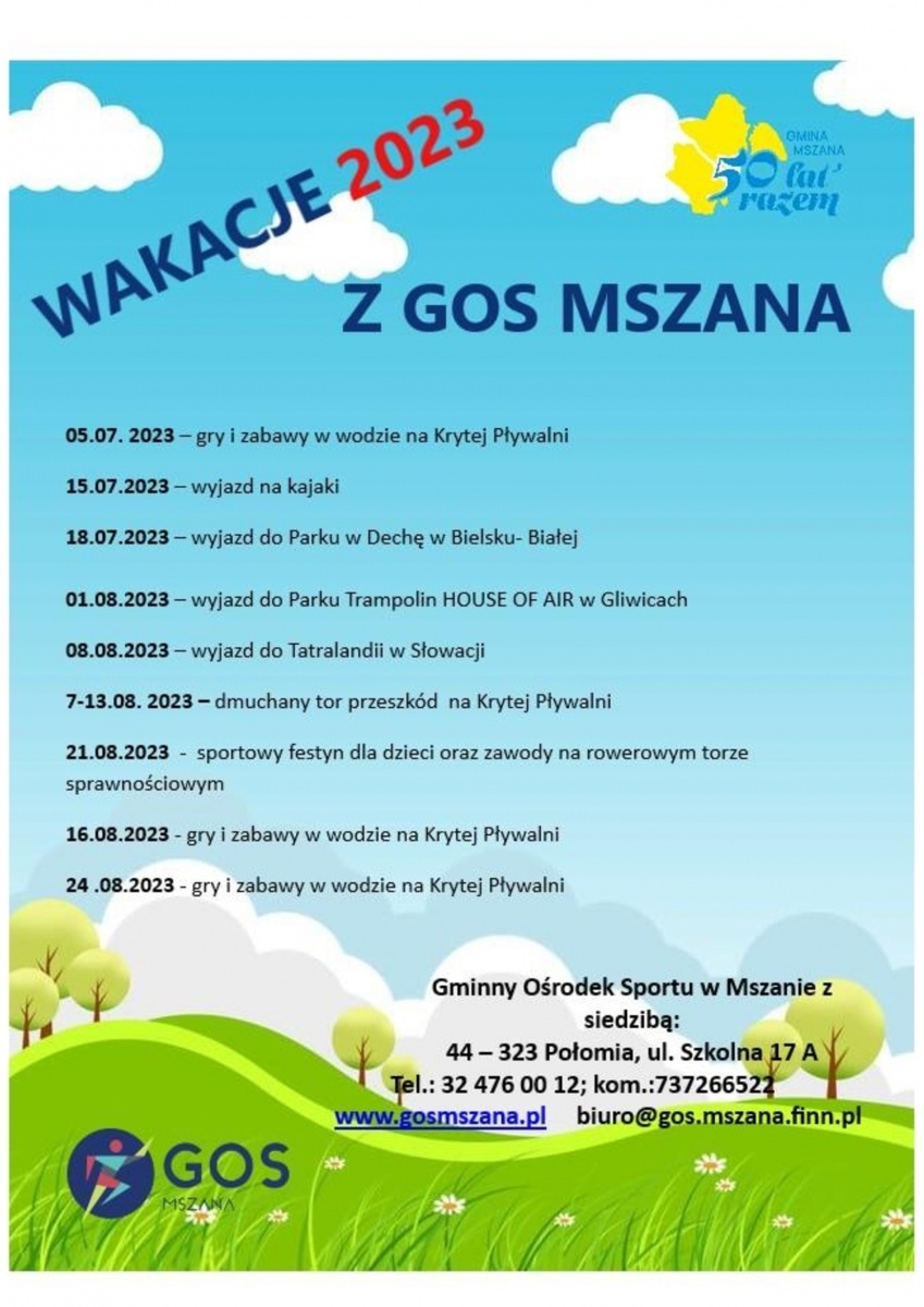 Zdjęcie w galerii na portalu naszwodzislaw.com: Wakacyjna oferta mszańskich placówek wiadomości z regionu