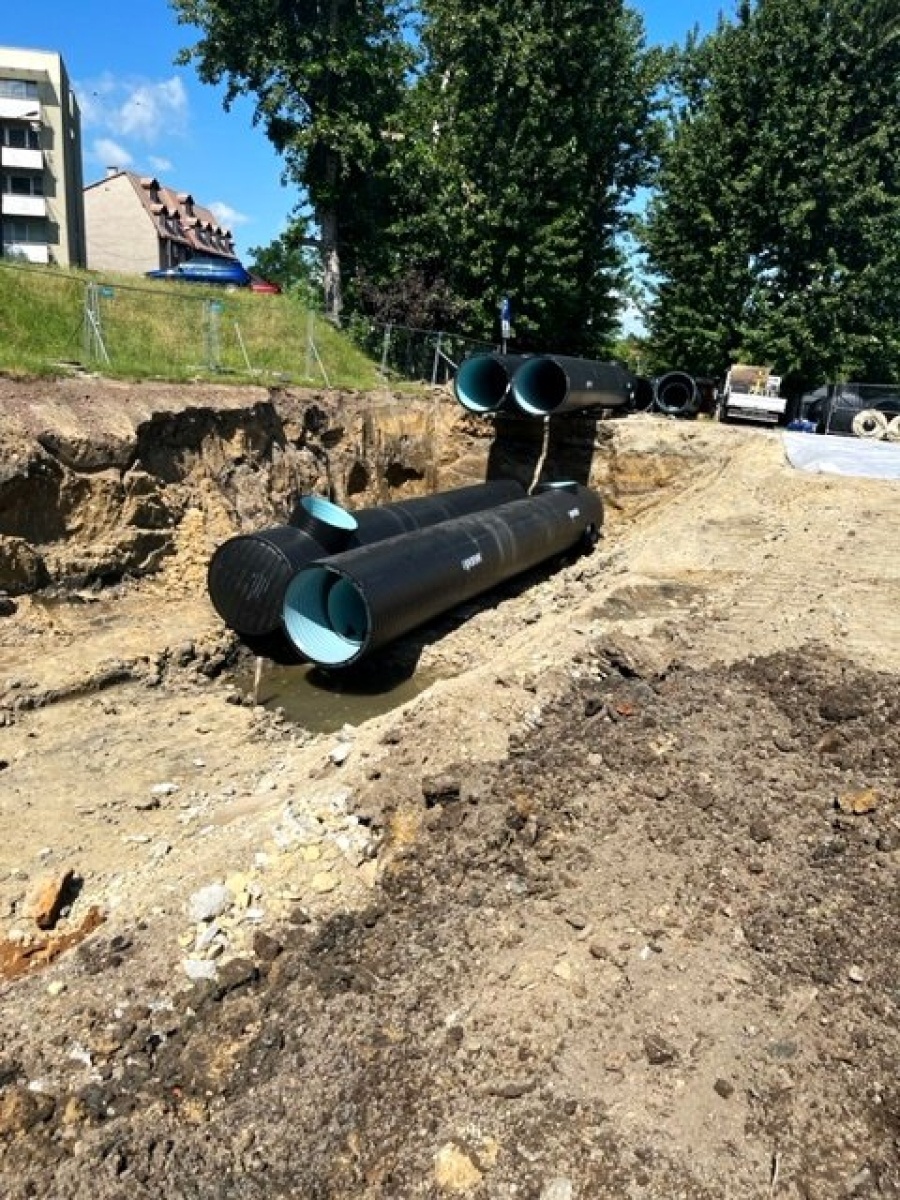 Zdjęcie w galerii na portalu naszwodzislaw.com: Rydułtowy. Budowa zabezpieczeń przeciwpowodziowych. Jak postępują prace? wiadomości z regionu