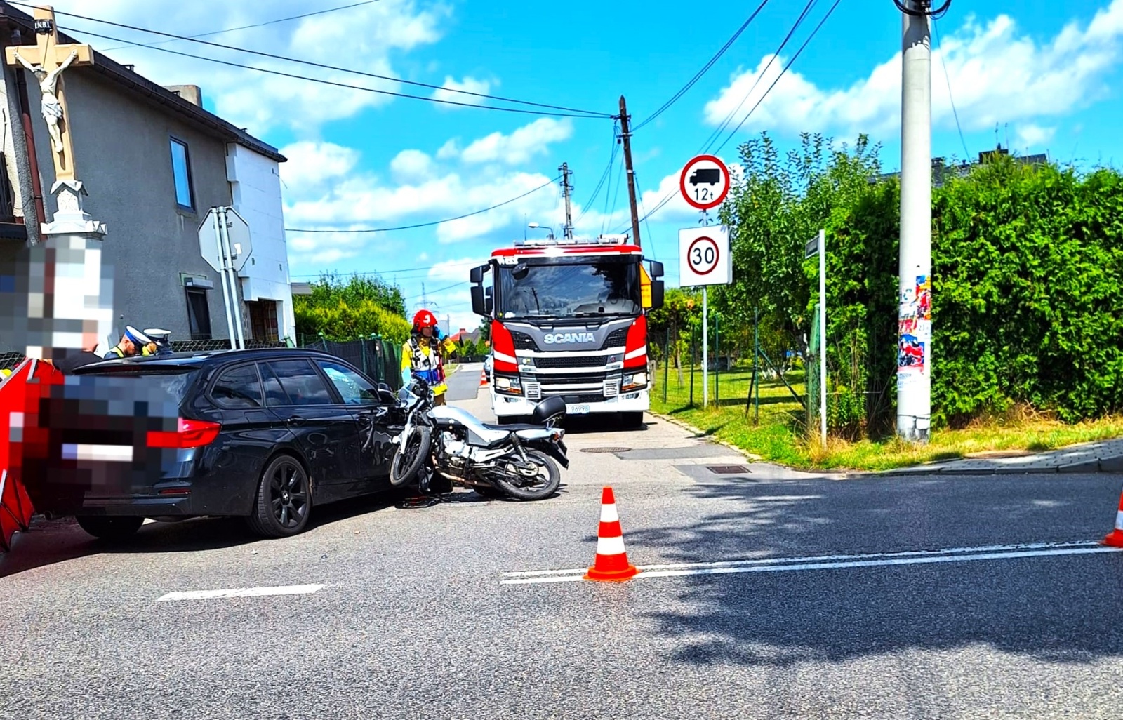 Zdjęcie w galerii na portalu naszwodzislaw.com: BMW zajechało drogę motocykliście wiadomości z regionu