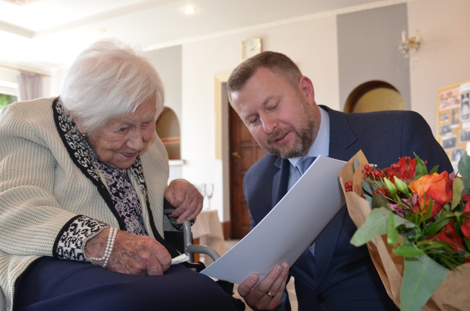 Zdjęcie w galerii na portalu naszwodzislaw.com: Mieszkanka Osin świętowała setne urodziny wiadomości z regionu