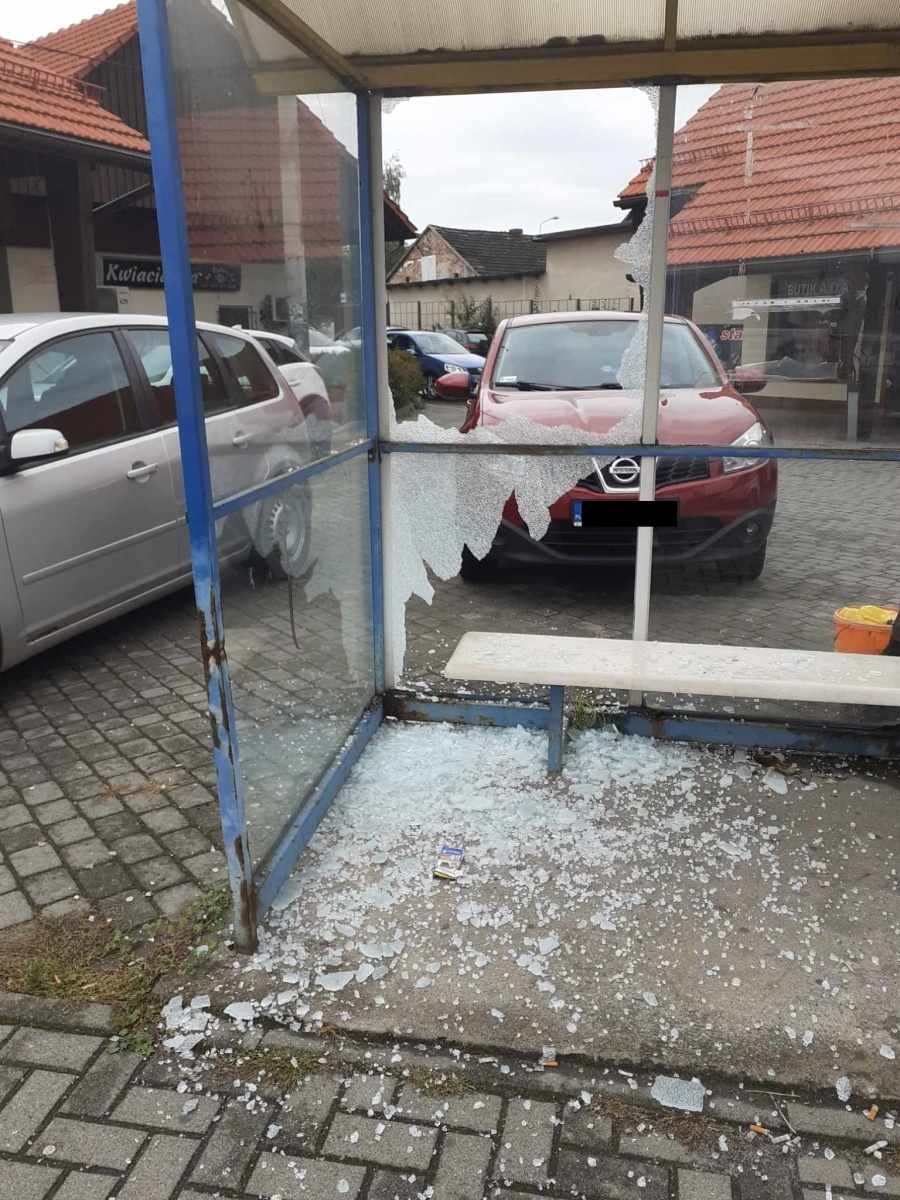 Zdjęcie w galerii na portalu naszwodzislaw.com: Gorzyce. Wjechał w przystanek i uciekł. Okazało się, że kierujący był pijany wiadomości z regionu