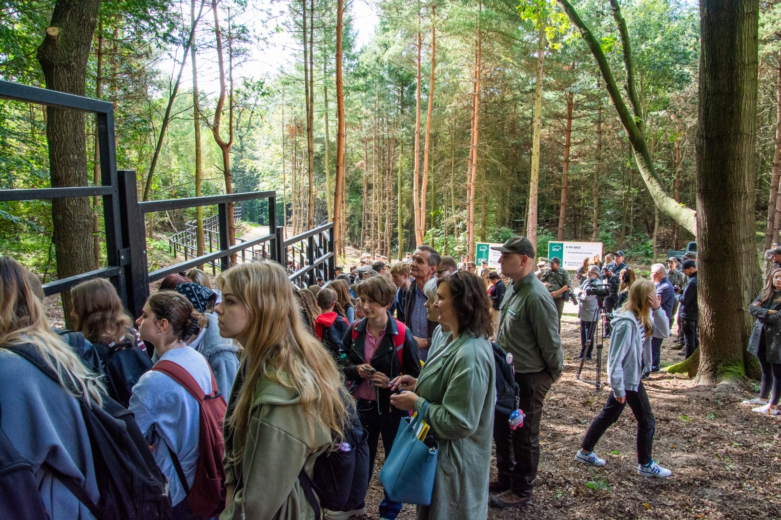 Zdjęcie w galerii na portalu naszwodzislaw.com: Król puszczy wrócił nad górną Odrę. Żubrowisko w Raciborzu Brzeziu zasiedlone [FOTO i WIDEO] wiadomości z regionu