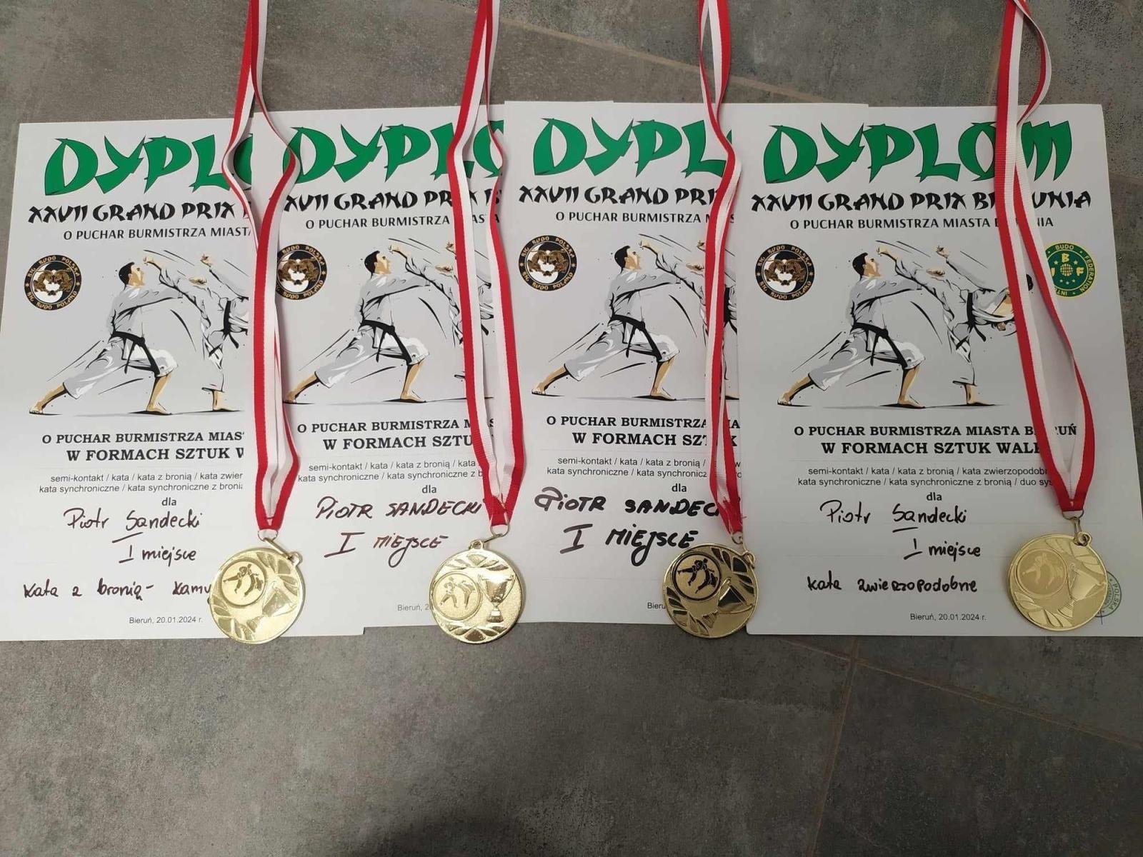 Zdjęcie w galerii na portalu naszwodzislaw.com: Worek medali zawodników United Fight Club wiadomości z regionu