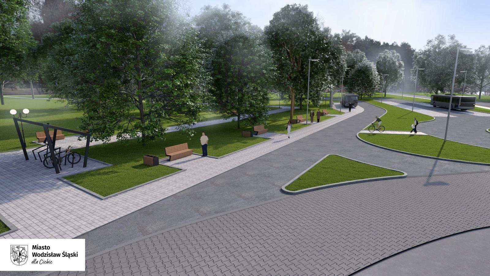 Zdjęcie w galerii na portalu naszwodzislaw.com: Wodzisław Śląski z nowym dworcem autobusowym wiadomości z regionu