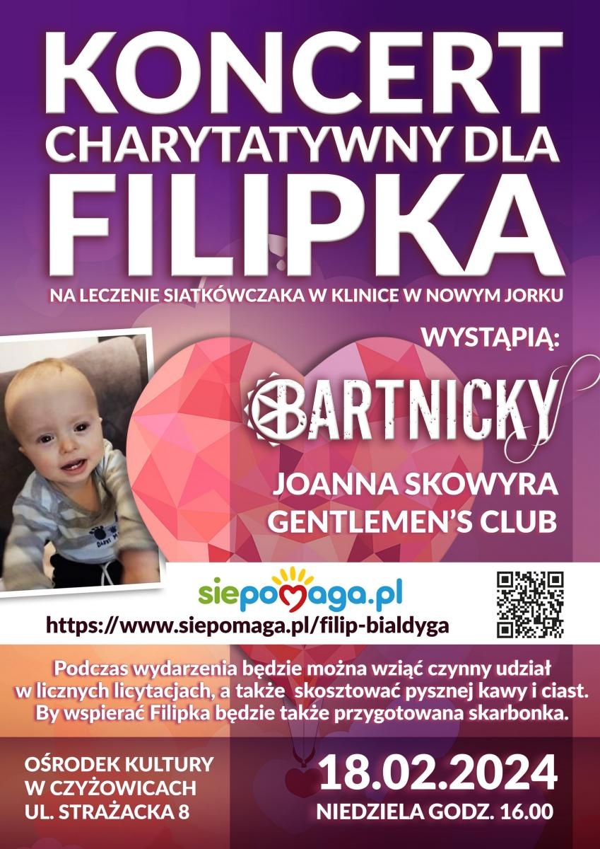 Zdjęcie w galerii na portalu naszwodzislaw.com: Bartnicky, Joanna Skowyra i Gentlemen`s Club razem dla Filipka z Olzy wiadomości z regionu