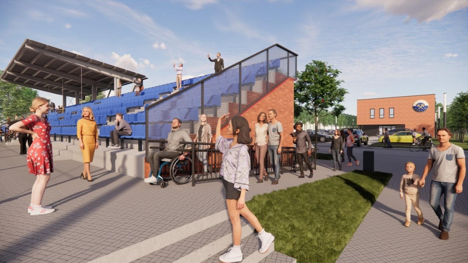 Zdjęcie w galerii na portalu naszwodzislaw.com: Budynek klubowy Górnika Radlin przeszedł do historii. Powstanie nowoczesny obiekt wiadomości z regionu