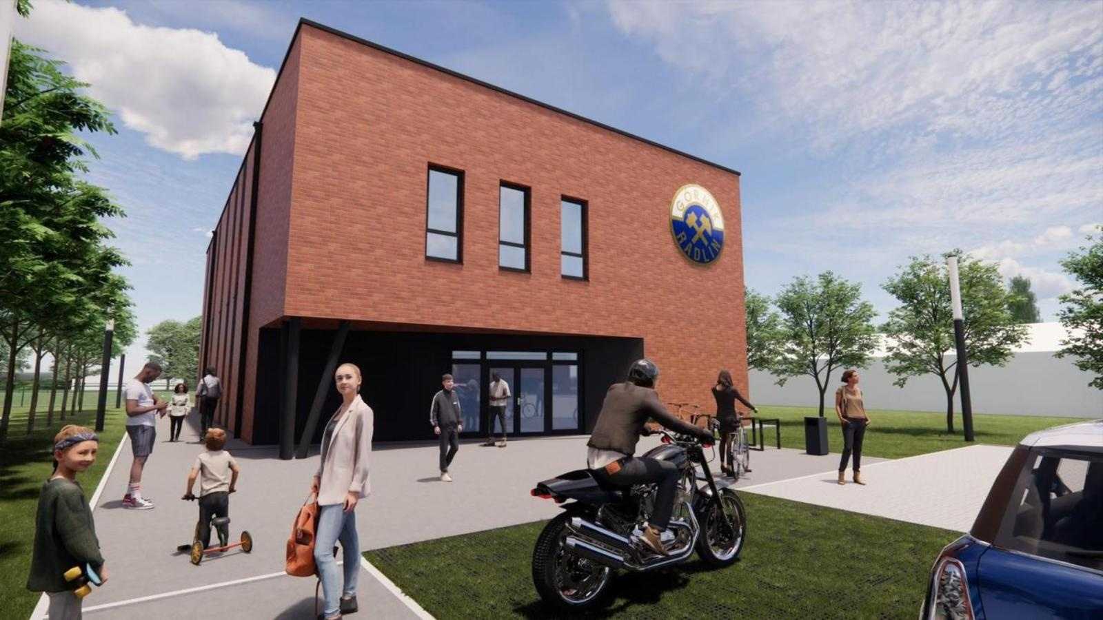 Zdjęcie w galerii na portalu naszwodzislaw.com: Budynek klubowy Górnika Radlin przeszedł do historii. Powstanie nowoczesny obiekt wiadomości z regionu