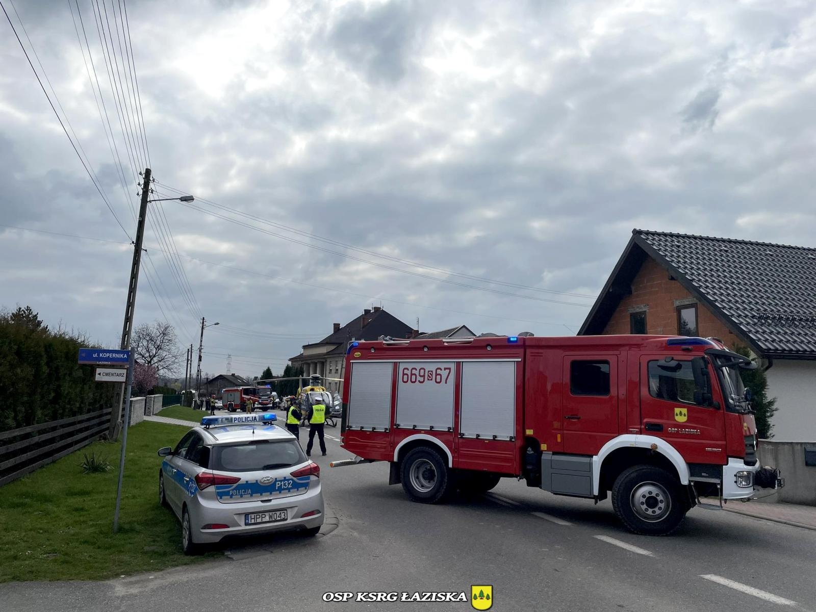 Zdjęcie w galerii na portalu naszwodzislaw.com: Śmigłowiec LPR interweniował w Łaziskach wiadomości z regionu