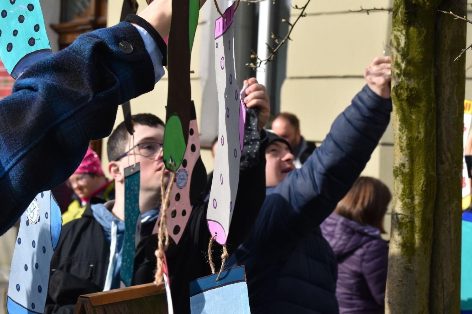 Zdjęcie w galerii na portalu naszwodzislaw.com: Dzień Skarpetki Nie Do Pary w wodzisławskim starostwie [FOTO] wiadomości z regionu