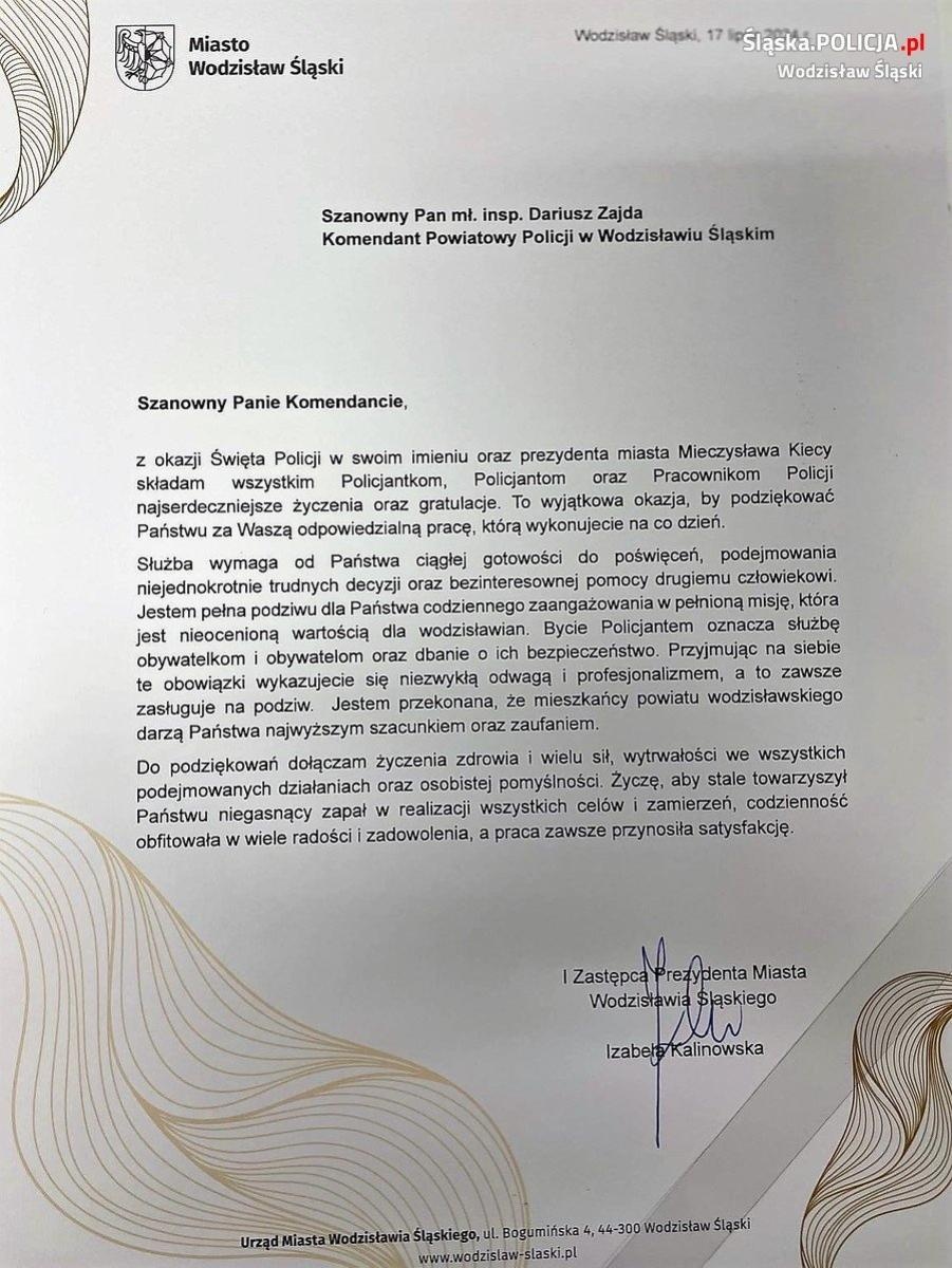 Zdjęcie w galerii na portalu naszwodzislaw.com: Obchody Święta Policji wodzisławskiego garnizonu  wiadomości z regionu