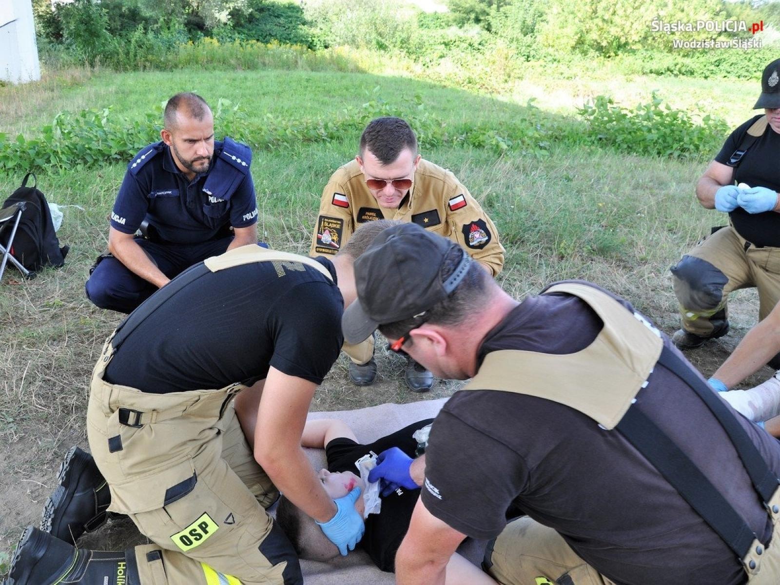 Zdjęcie w galerii na portalu naszwodzislaw.com: Policyjne i strażackie ćwiczenia na polderze w Bukowie [FOTO] wiadomości z regionu