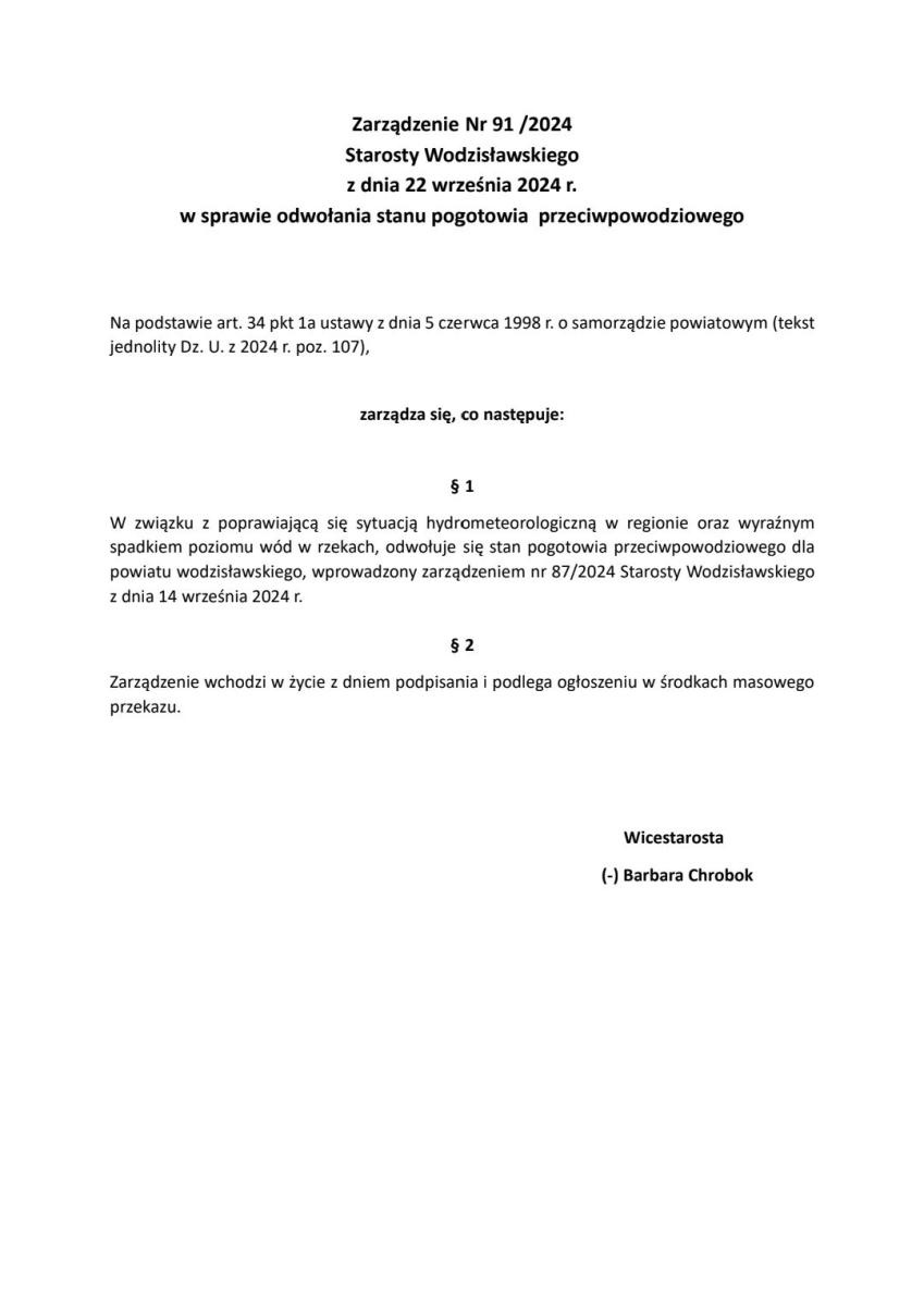 Zdjęcie w galerii na portalu naszwodzislaw.com: Stan pogotowia przeciwpowodziowego w powiecie wodzisławskim odwołany wiadomości z regionu