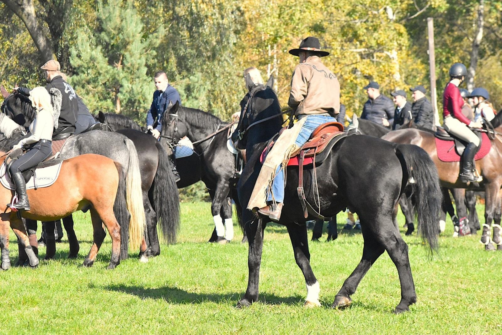 Zdjęcie w galerii na portalu naszwodzislaw.com: Hubertus w Krostoszowicach przyciągnął wielu jeźdźców i widzów. Martyna i Karolina dopadły lisiej kity [FOTO] wiadomości z regionu