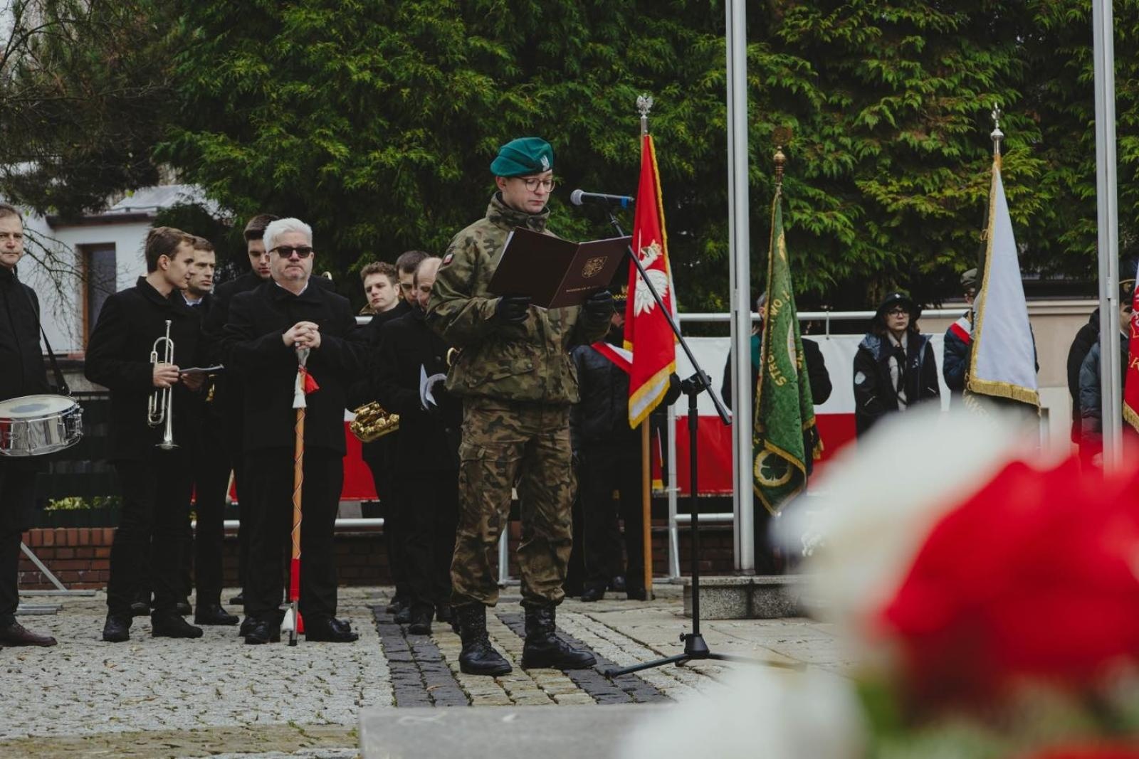 Zdjęcie w galerii na portalu naszwodzislaw.com: Miejskie obchody Święta Niepodległości w Wodzisławiu Śląskim [FOTO i WIDEO] wiadomości z regionu