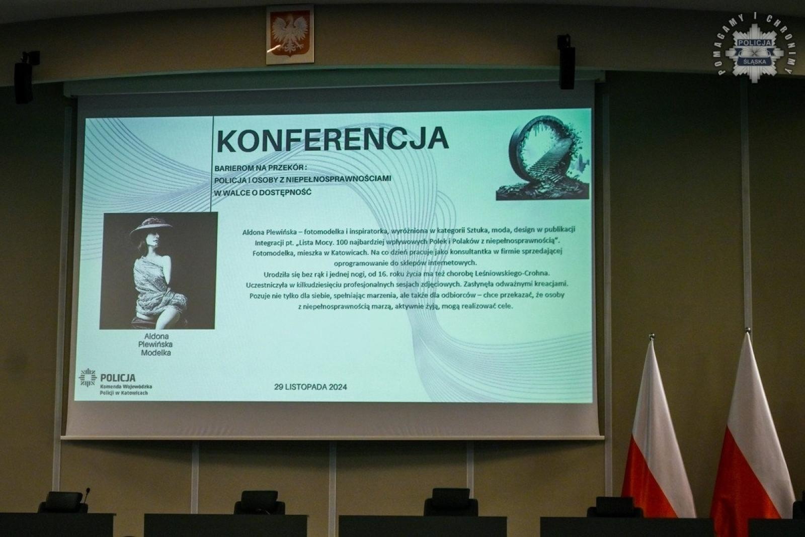 Zdjęcie w galerii na portalu naszwodzislaw.com: Konferencja Barierom na przekór w komendzie wojewódzkiej w Katowicach wiadomości z regionu