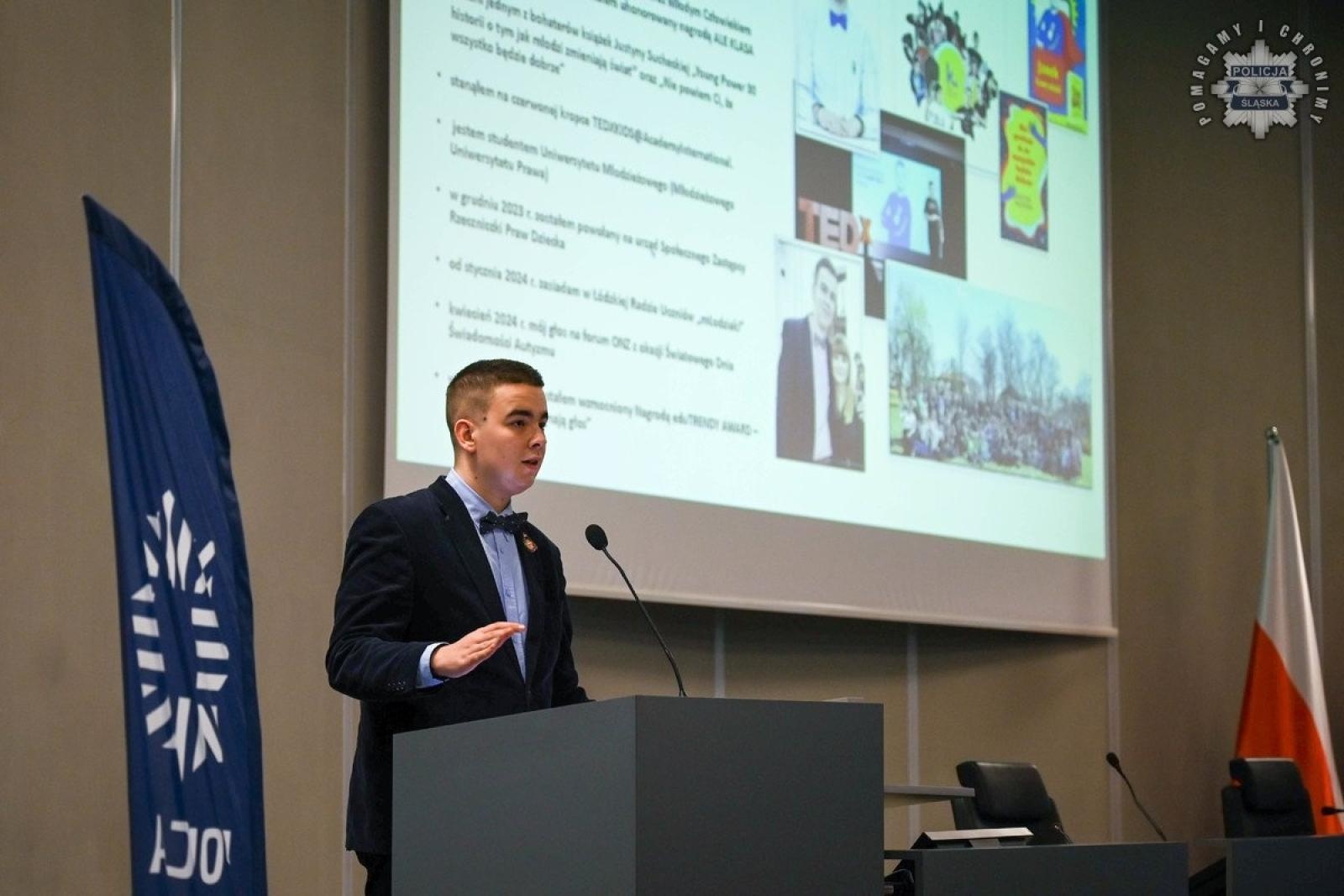 Zdjęcie w galerii na portalu naszwodzislaw.com: Konferencja Barierom na przekór w komendzie wojewódzkiej w Katowicach wiadomości z regionu