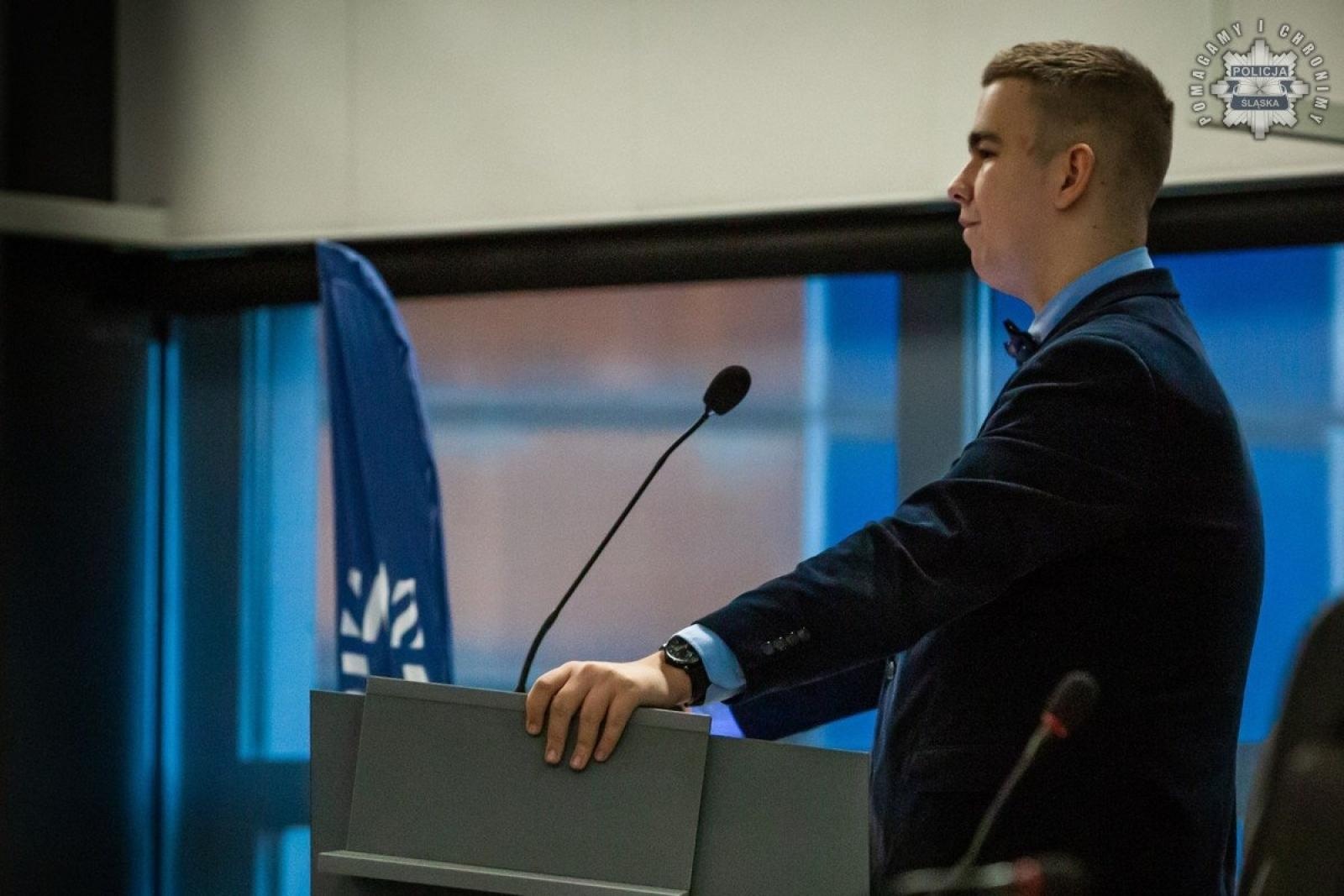 Zdjęcie w galerii na portalu naszwodzislaw.com: Konferencja Barierom na przekór w komendzie wojewódzkiej w Katowicach wiadomości z regionu