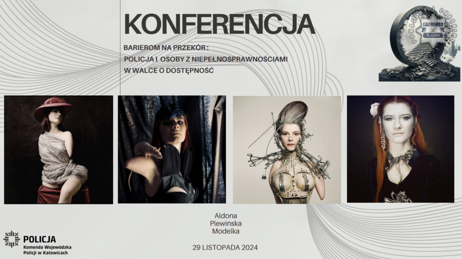 Zdjęcie w galerii na portalu naszwodzislaw.com: Konferencja Barierom na przekór w komendzie wojewódzkiej w Katowicach wiadomości z regionu