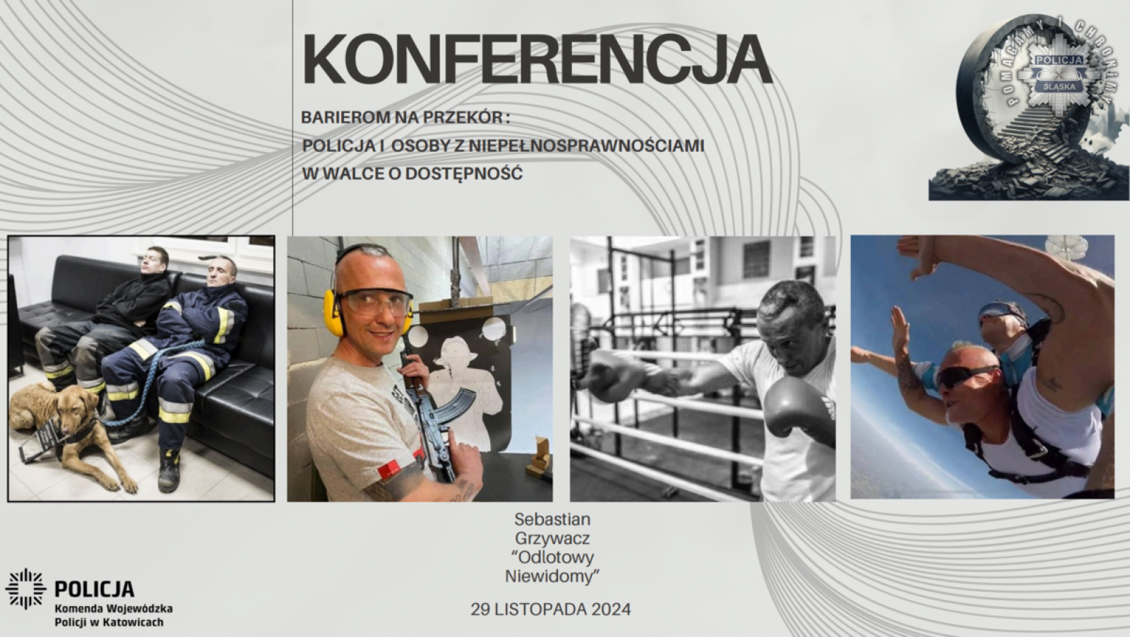 Zdjęcie w galerii na portalu naszwodzislaw.com: Konferencja Barierom na przekór w komendzie wojewódzkiej w Katowicach wiadomości z regionu