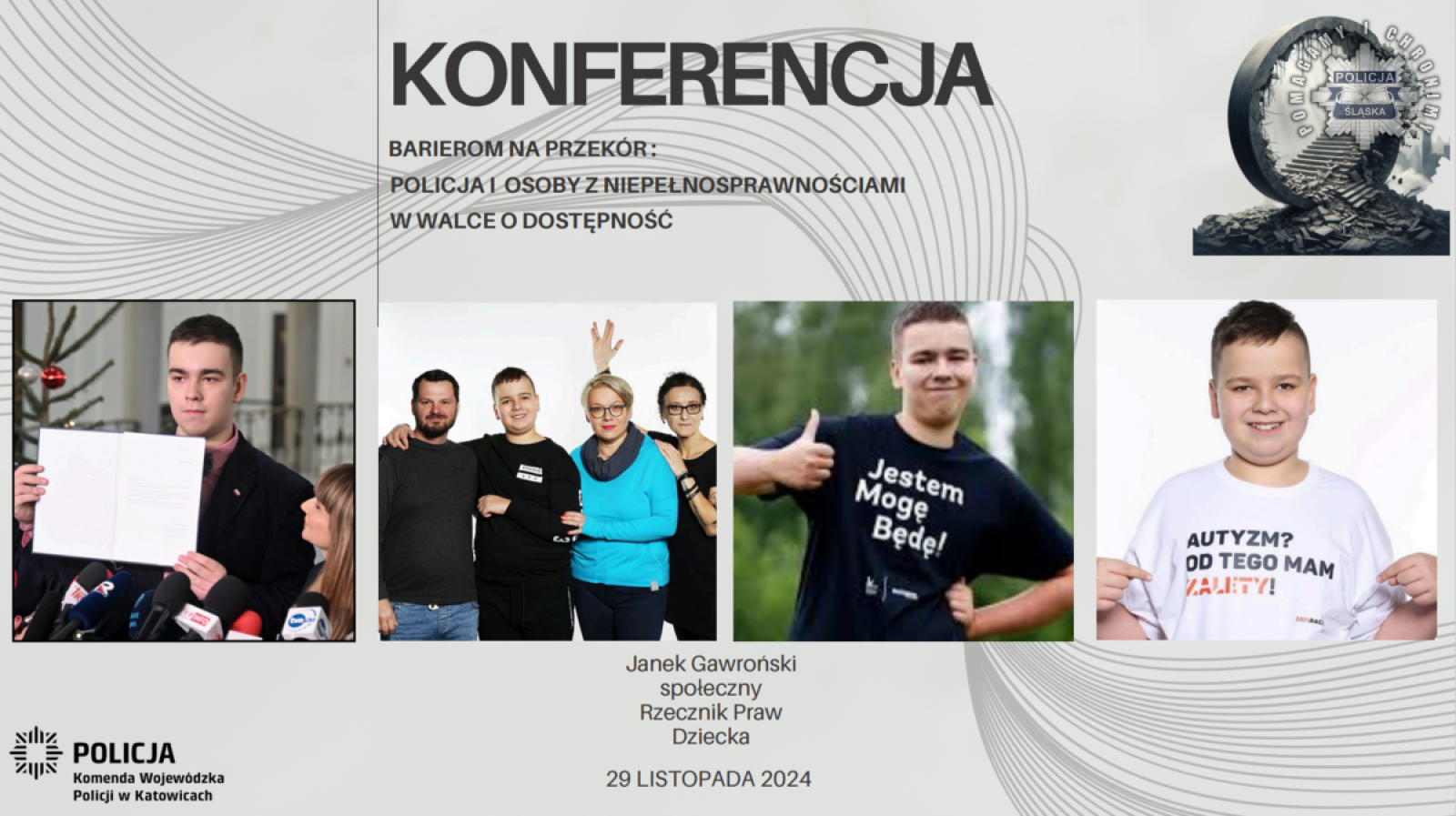 Zdjęcie w galerii na portalu naszwodzislaw.com: Konferencja Barierom na przekór w komendzie wojewódzkiej w Katowicach wiadomości z regionu