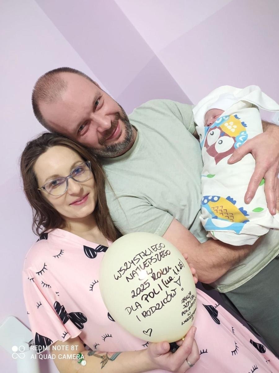 Zdjęcie w galerii na portalu naszwodzislaw.com: Pola to pierwsze dziecko urodzone w 2025 roku w powiecie wodzisławskim wiadomości z regionu