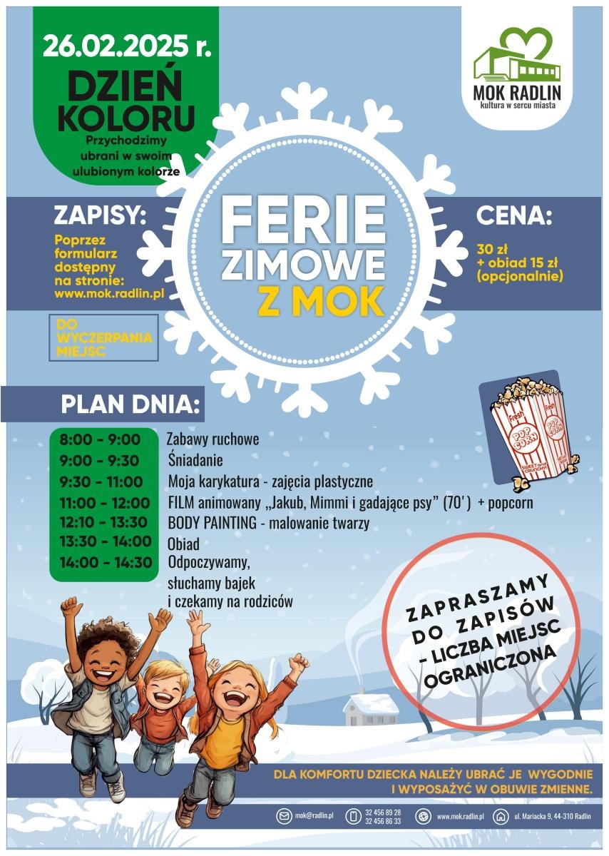 Zdjęcie w galerii na portalu naszwodzislaw.com: Ferie zimowe w radlińskim MOK [OFERTA ZAJĘĆ] wiadomości z regionu