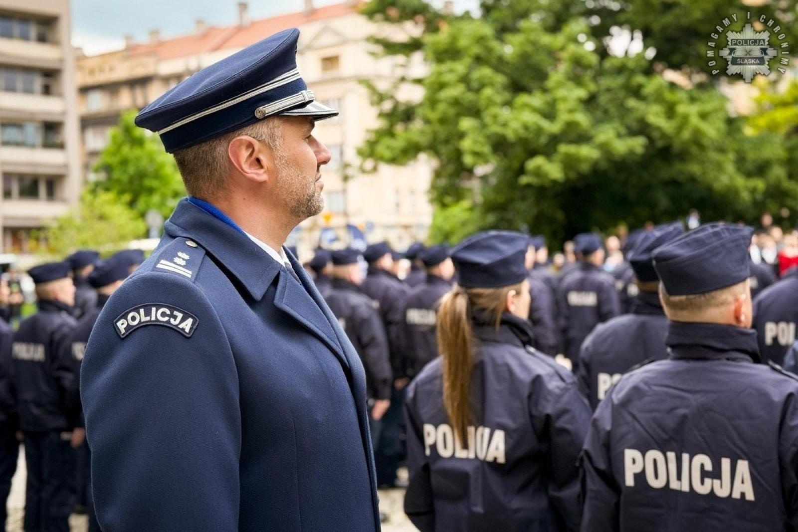 Zdjęcie w galerii na portalu naszwodzislaw.com: Nowi funkcjonariusze śląskiej policji złożyli ślubowanie [FOTO] wiadomości z regionu