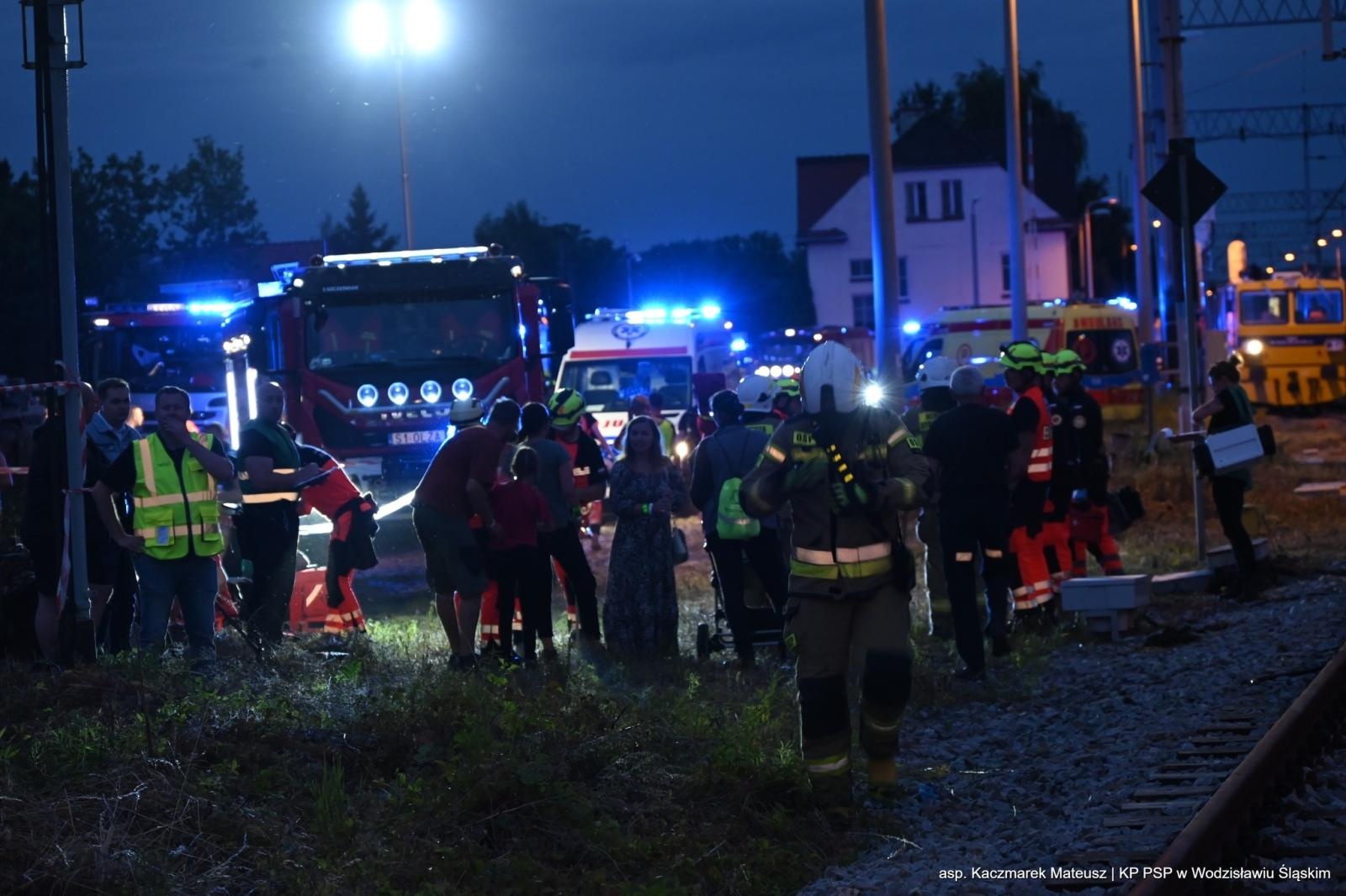 Zdjęcie w galerii na portalu naszwodzislaw.com: Katastrofa na torach. Chwile grozy w Olzie [FOTO] wiadomości z regionu