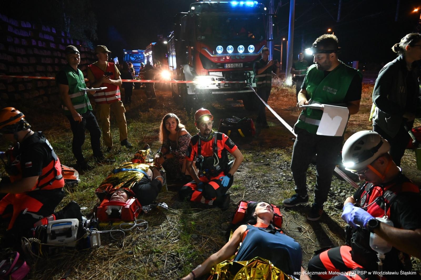 Zdjęcie w galerii na portalu naszwodzislaw.com: Katastrofa na torach. Chwile grozy w Olzie [FOTO] wiadomości z regionu