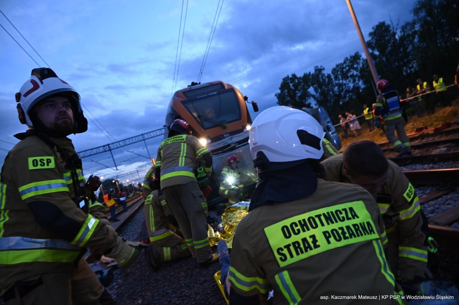 Zdjęcie w galerii na portalu naszwodzislaw.com: Katastrofa na torach. Chwile grozy w Olzie [FOTO] wiadomości z regionu