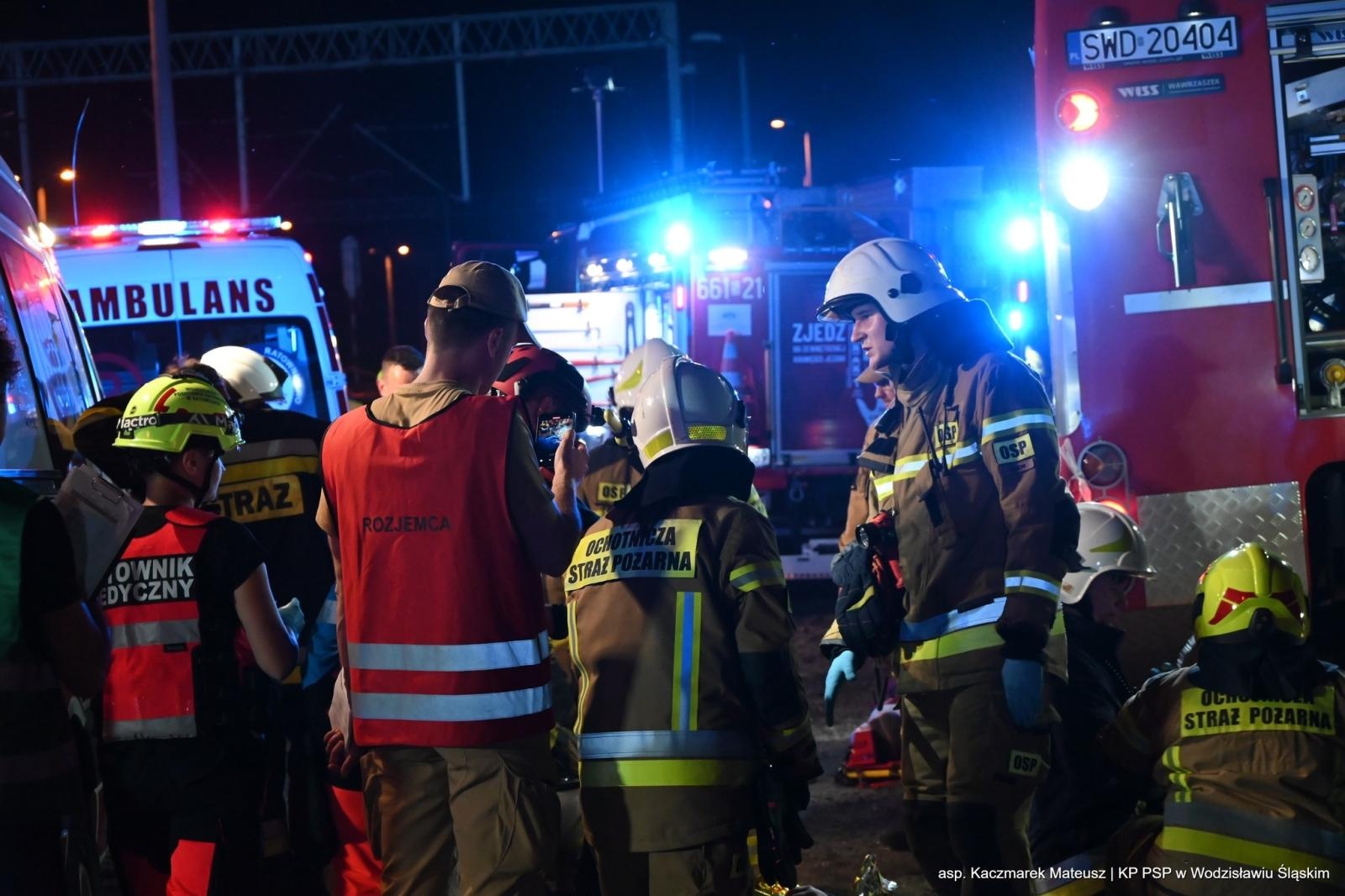 Zdjęcie w galerii na portalu naszwodzislaw.com: Katastrofa na torach. Chwile grozy w Olzie [FOTO] wiadomości z regionu