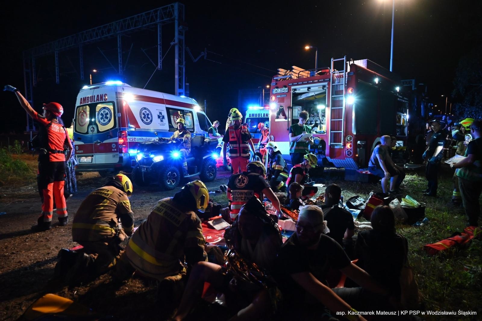 Zdjęcie w galerii na portalu naszwodzislaw.com: Katastrofa na torach. Chwile grozy w Olzie [FOTO] wiadomości z regionu