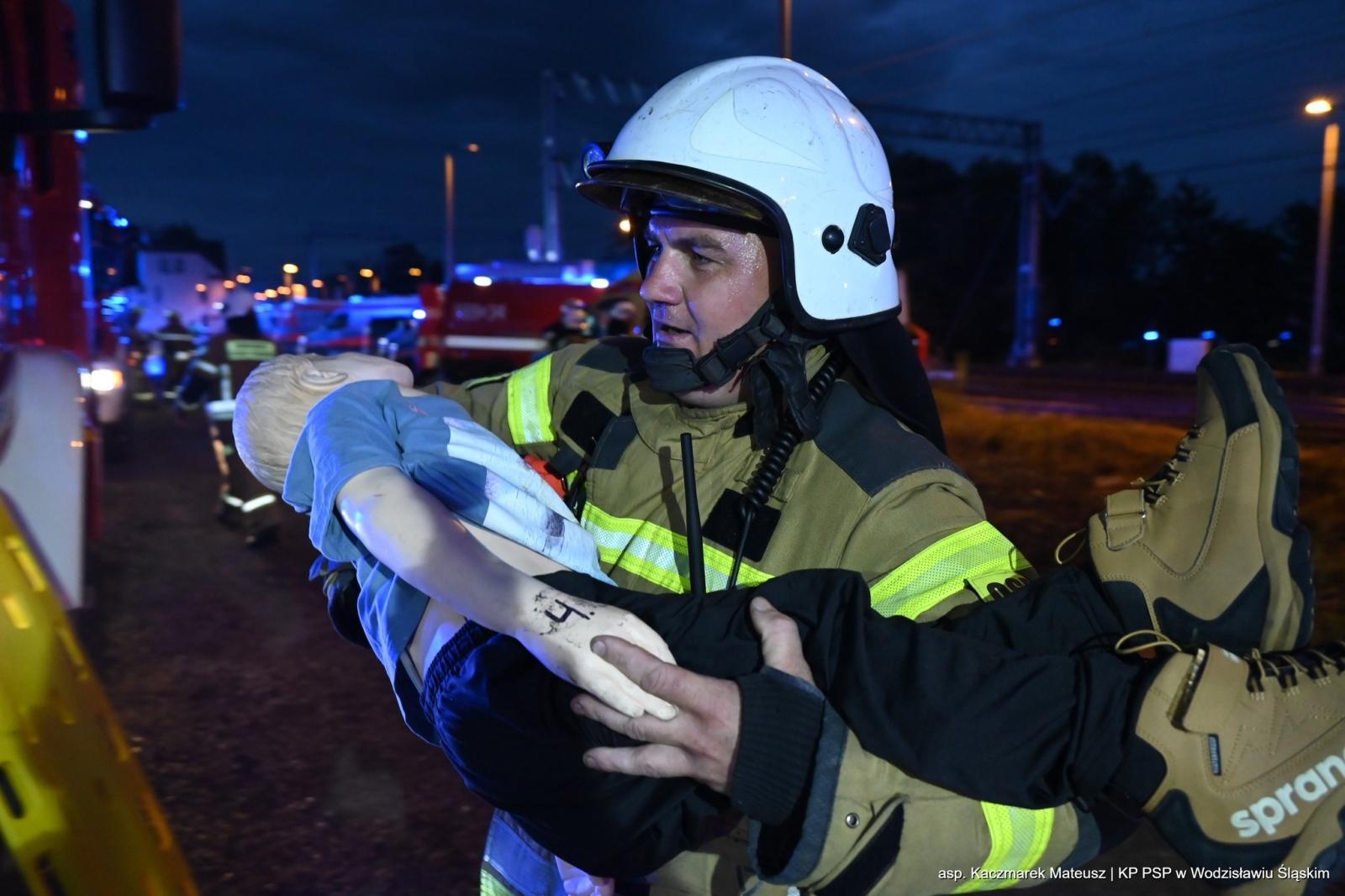 Zdjęcie w galerii na portalu naszwodzislaw.com: Katastrofa na torach. Chwile grozy w Olzie [FOTO] wiadomości z regionu