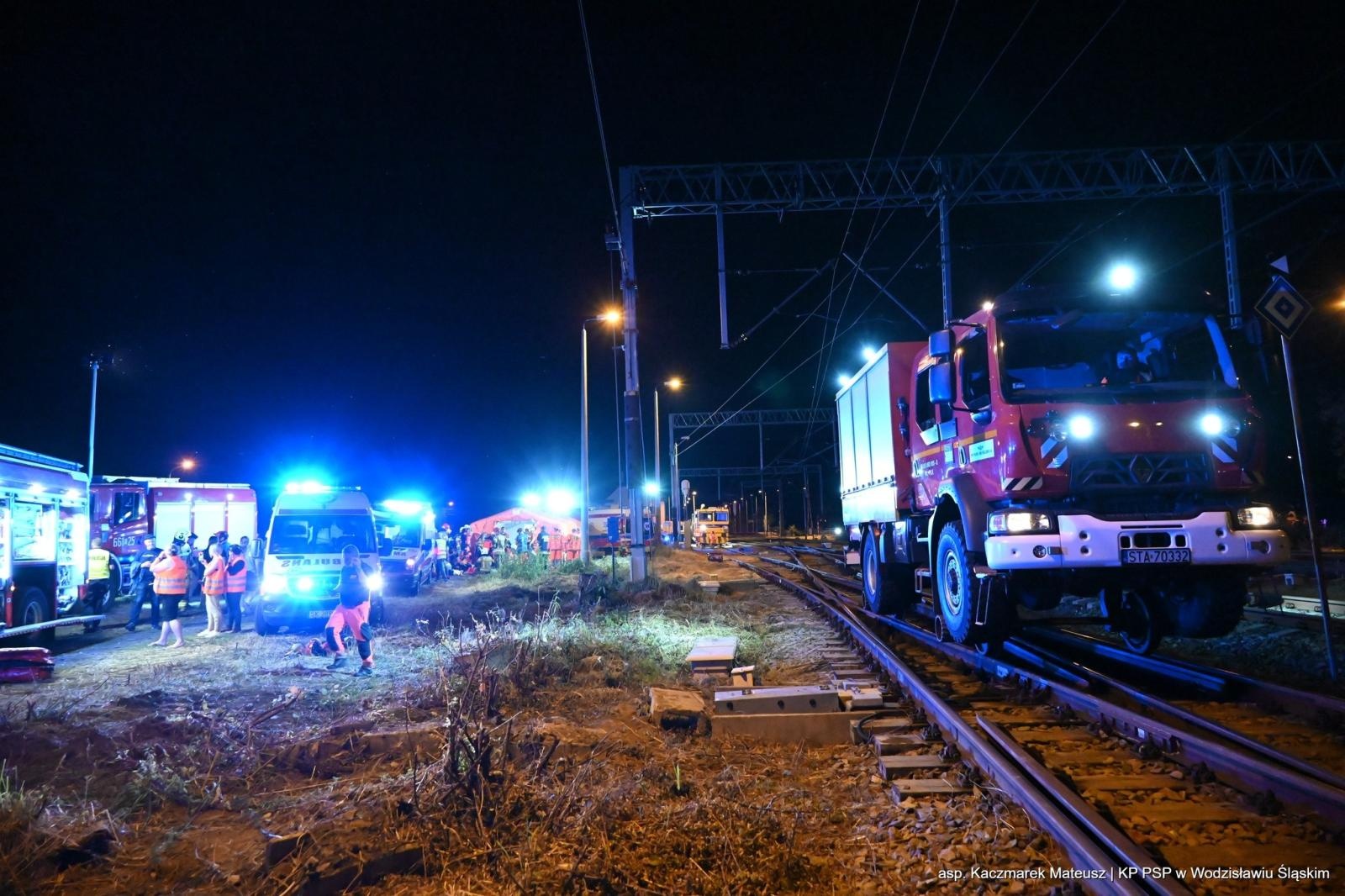 Zdjęcie w galerii na portalu naszwodzislaw.com: Katastrofa na torach. Chwile grozy w Olzie [FOTO] wiadomości z regionu