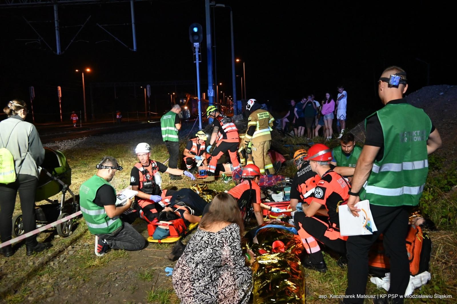 Zdjęcie w galerii na portalu naszwodzislaw.com: Katastrofa na torach. Chwile grozy w Olzie [FOTO] wiadomości z regionu