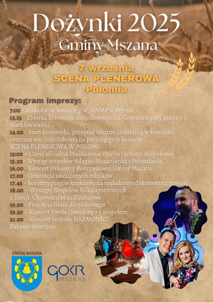 Zdjęcie w galerii na portalu naszwodzislaw.com: Dożynki Gminy Mszana 2025 w Połomi wiadomości z regionu