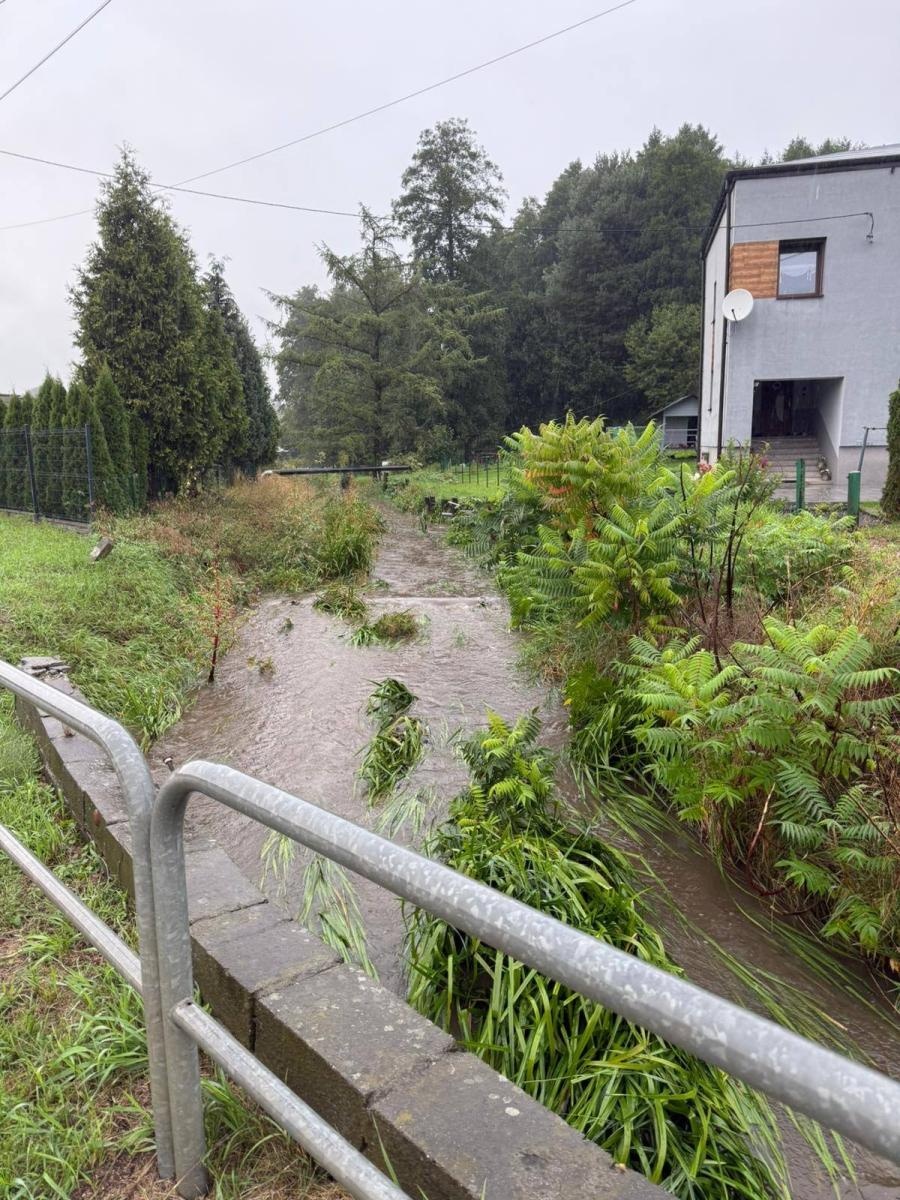 Zdjęcie w galerii na portalu naszwodzislaw.com: Ciągle pada... Monitoring sytuacji hydrologicznej w gminie Mszana [FOTO] wiadomości z regionu